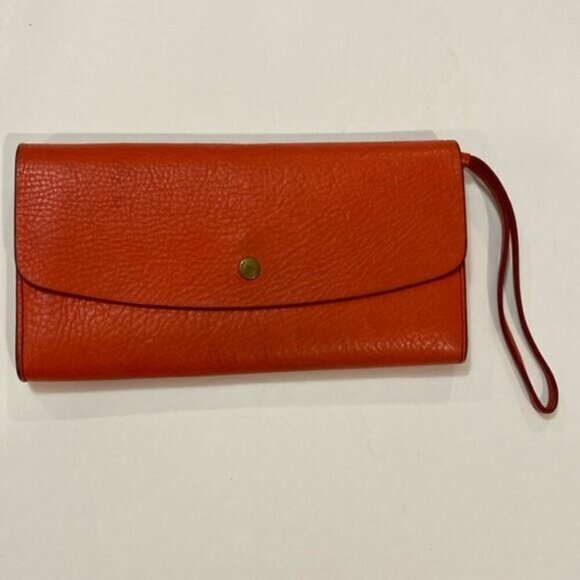 Fossil orange pebbled leather wallet - Picture 4 of 11